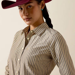 Ariat Women's Kirby Stretch Shirt | Chocolate Plum Stripe