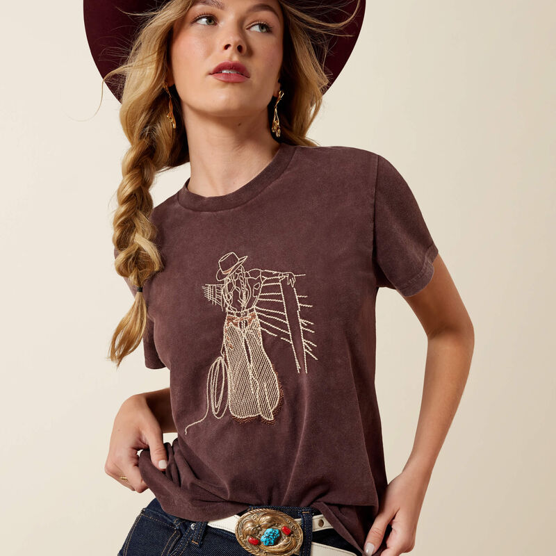 Ariat Women's Rebel With A Cause Tee | Chocolate Plum