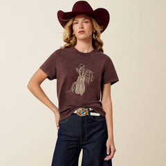 Ariat Women's Rebel With A Cause Tee | Chocolate Plum
