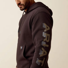 Ariat Men's Rebar Lightweight Logo Hoodie | Canteen
