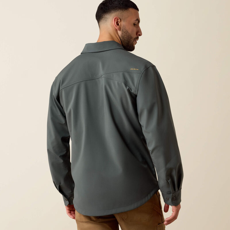 Ariat Men's Rebar DuraStretch Utility Softshell Shirt Jacket | Steel Green