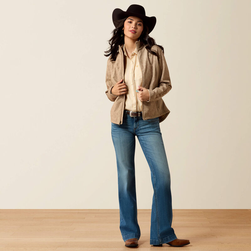 Ariat Women's Softshell Faded Leopard Print Jacket