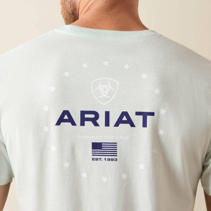 Ariat Men's USA Simple Seal Glacier Tee