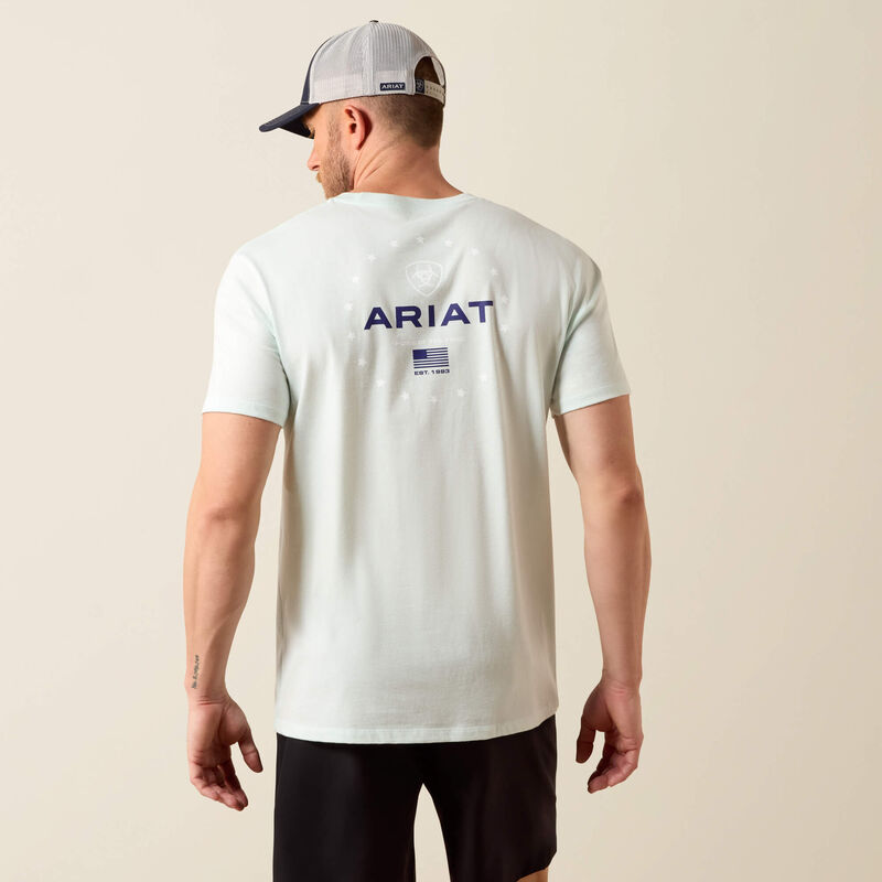 Ariat Men's USA Simple Seal Glacier Tee