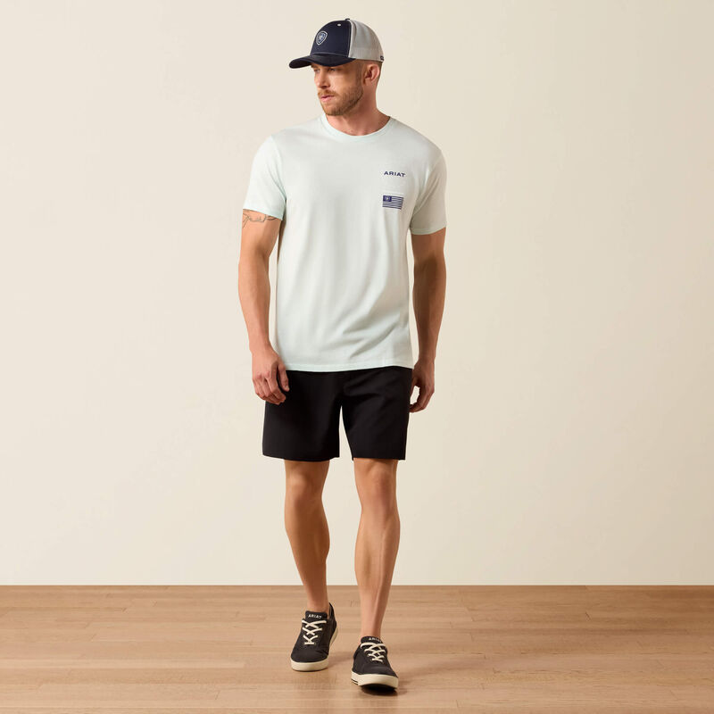 Ariat Men's USA Simple Seal Glacier Tee