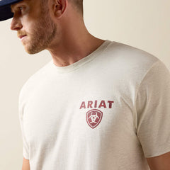 Ariat Men's Oatmeal Heather Trucker Freedom Flag Tee