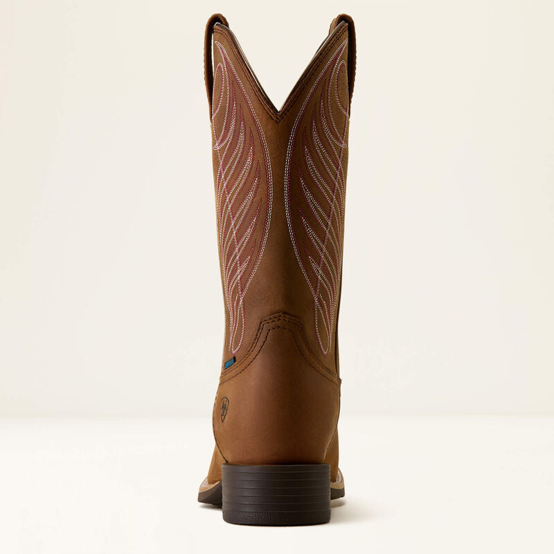 Ariat Women's Round Up Waterproof Wide Square Toe Western Boot