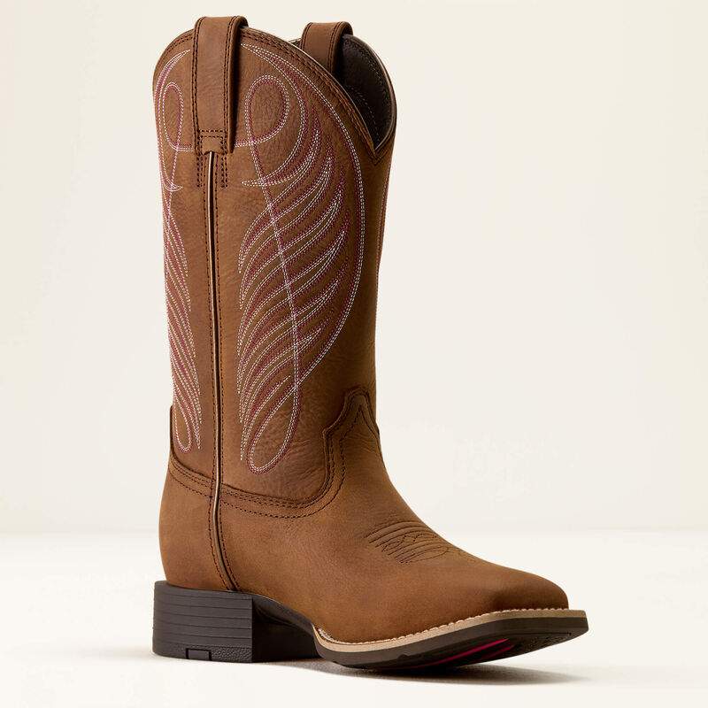 Ariat Women's Round Up Waterproof Wide Square Toe Western Boot