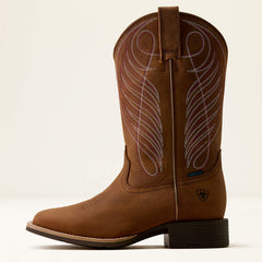 Ariat Women's Round Up Waterproof Wide Square Toe Western Boot