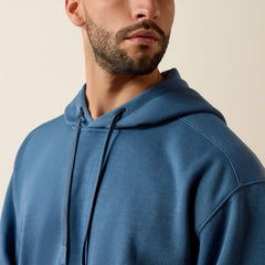 Ariat Men's Rebar Lightweight Logo Hoodie | Blue Heather