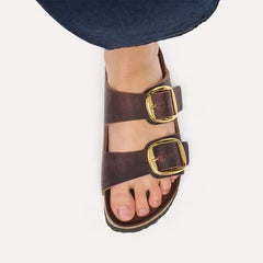 Arizona Big Buckle Oiled Leather Habana Birkenstock Sandal