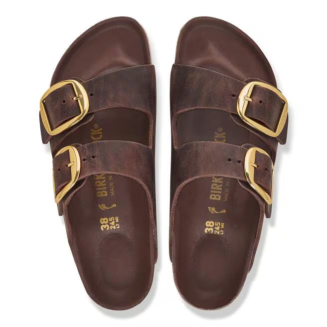 Arizona Big Buckle Oiled Leather Habana Birkenstock Sandal