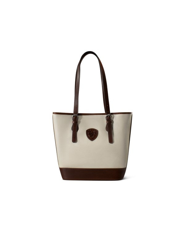 Ariat Women's Sophie Cream Leather Tote Handbag