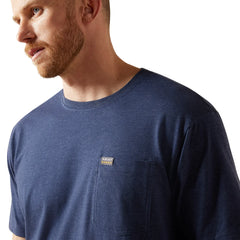 Ariat Men's Rebar Cotton Strong Navy Heather Work Tee