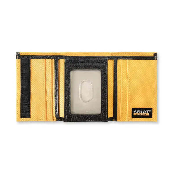 Ariat Men's Trifold Heather Grey Fabric Wallet