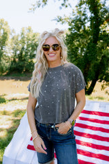 Ariat Star Studded Grey Tee