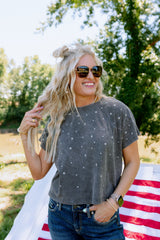 Ariat Star Studded Grey Tee