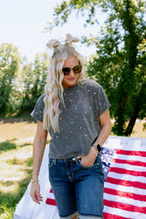 Ariat Star Studded Grey Tee