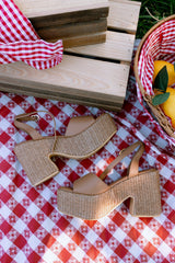 Arden Cognac Block Heels