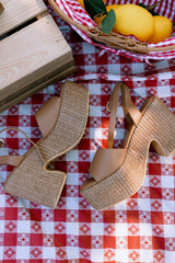 Arden Cognac Block Heels