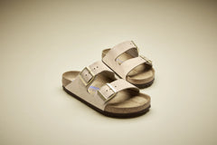 Arizona Soft Footbed Nubuck Leather - Sandcastle Birkenstock Sandal - NARROW FIT