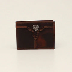 Ariat Men's Bi-fold Shield Concho Wallet