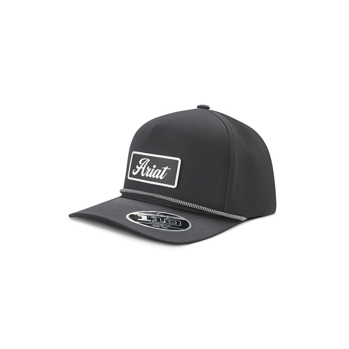 Ariat Men's Black Rubber Patch Snapback Hat