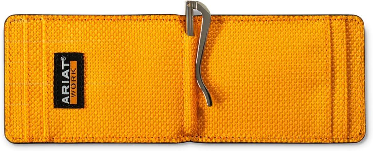 Ariat Men's Patch Grey Work Bifold Money Clip Wallet