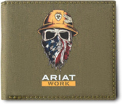 Ariat Men's Work Dark Green Bifold Wallet