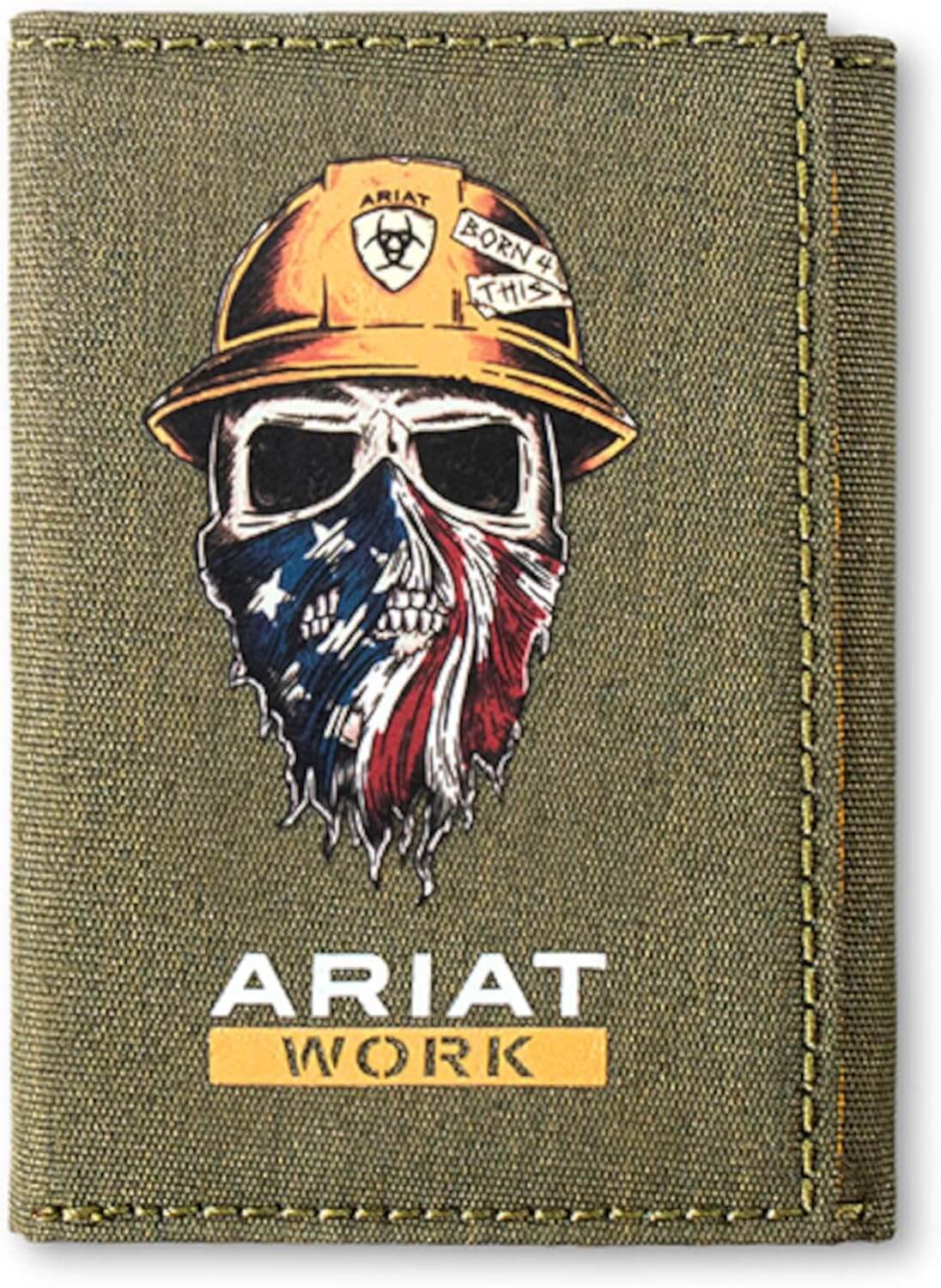 Ariat Men's Work Trifold Dark Green Wallet