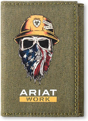 Ariat Men's Work Trifold Dark Green Wallet