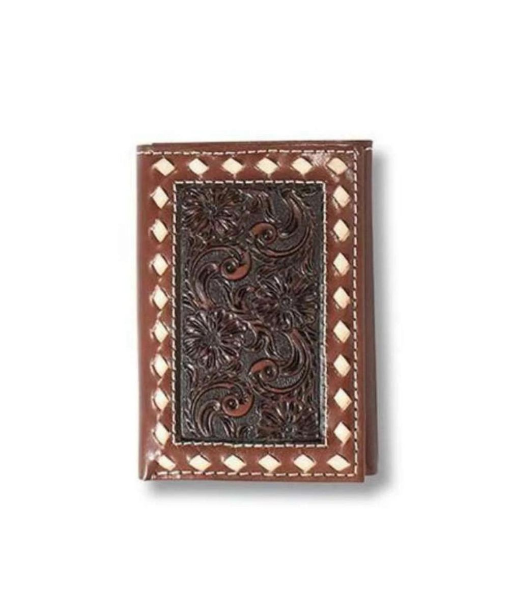 Ariat Floral Buckle Lace Trifold Wallet