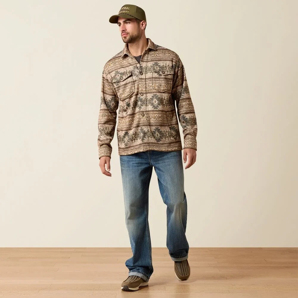 Ariat Men's Caldwell Printed Shirt | Savannah Tan Southwest