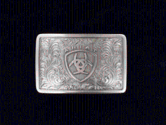 Ariat Antique Silver Rectangle Belt Buckle