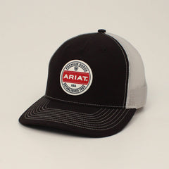 Ariat Snap Back Rubber Patch Hat Black