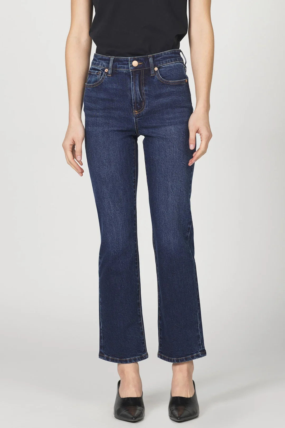 Anika Moonlight Mid Rise Straight Leg Jean
