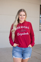Arkansas Razorback Red Hooded Tee