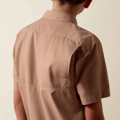 Ariat Boy's Khaki Printed VentTEK Outbound Classic Fit Shirt