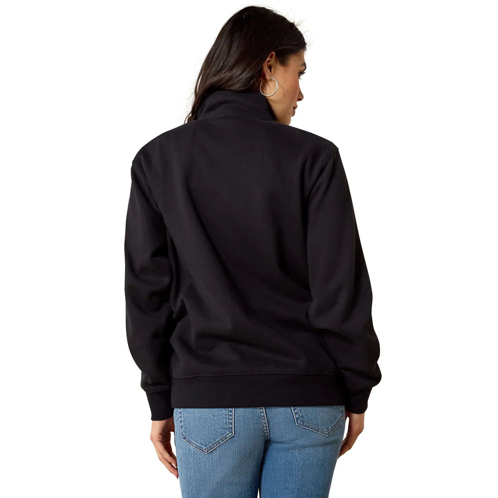 Ariat Women's Foundation Logo 1/2 Zip Pullover | Black