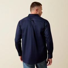Ariat Men's Solid Twill Long Sleeve Shirt | Navy