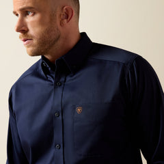 Ariat Men's Solid Twill Long Sleeve Shirt | Navy