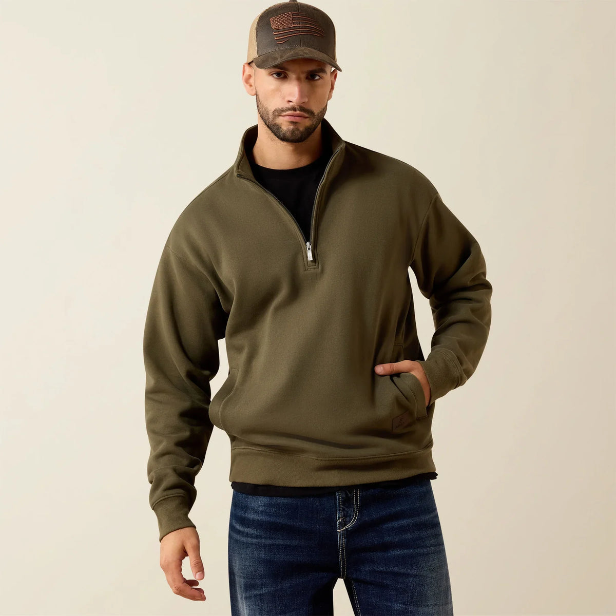 Ariat Men's Core 1/4 Zip Pullover | Grape Leaf