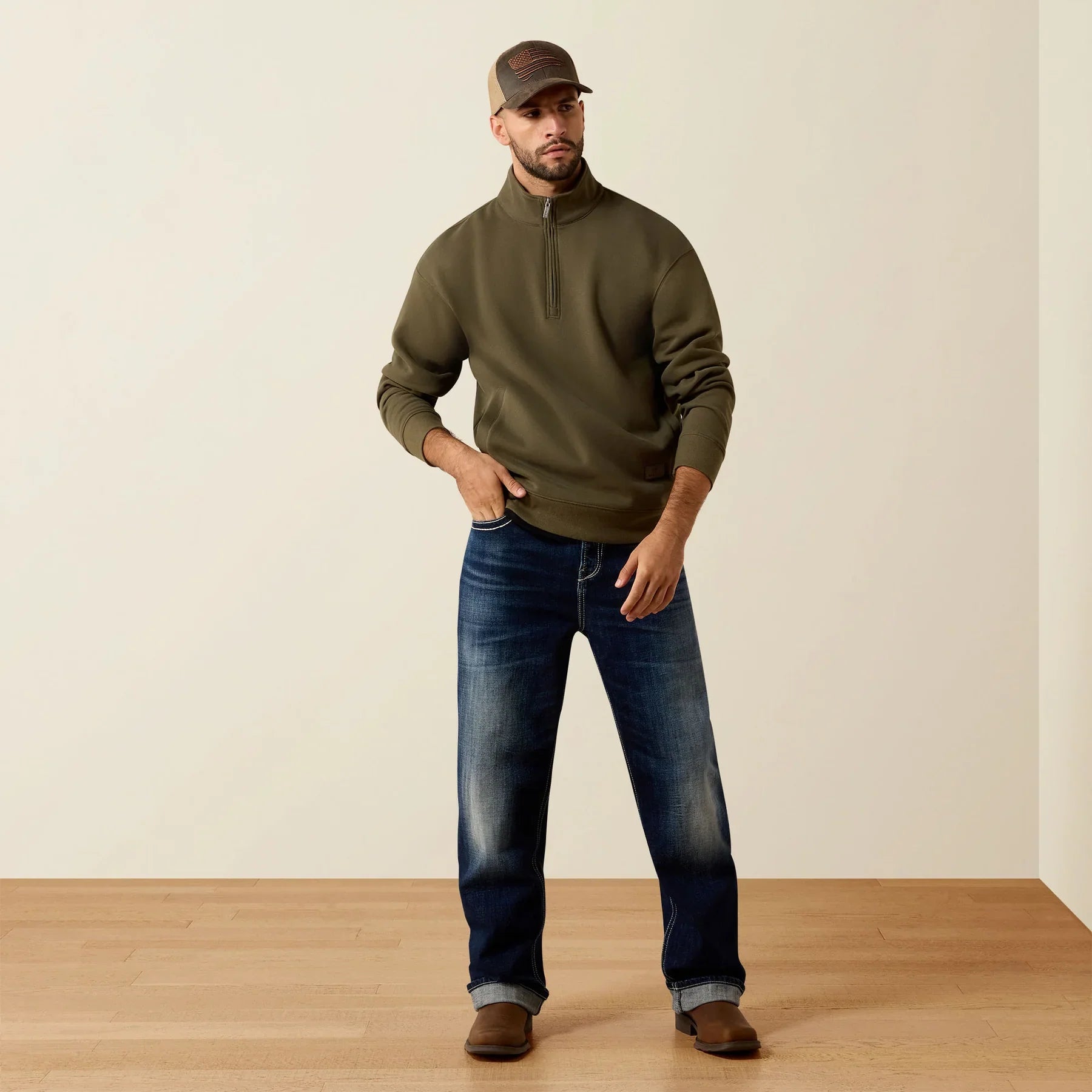 Ariat Men's Core 1/4 Zip Pullover | Grape Leaf