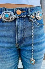 Ariat Turquoise Concho Chain Belt