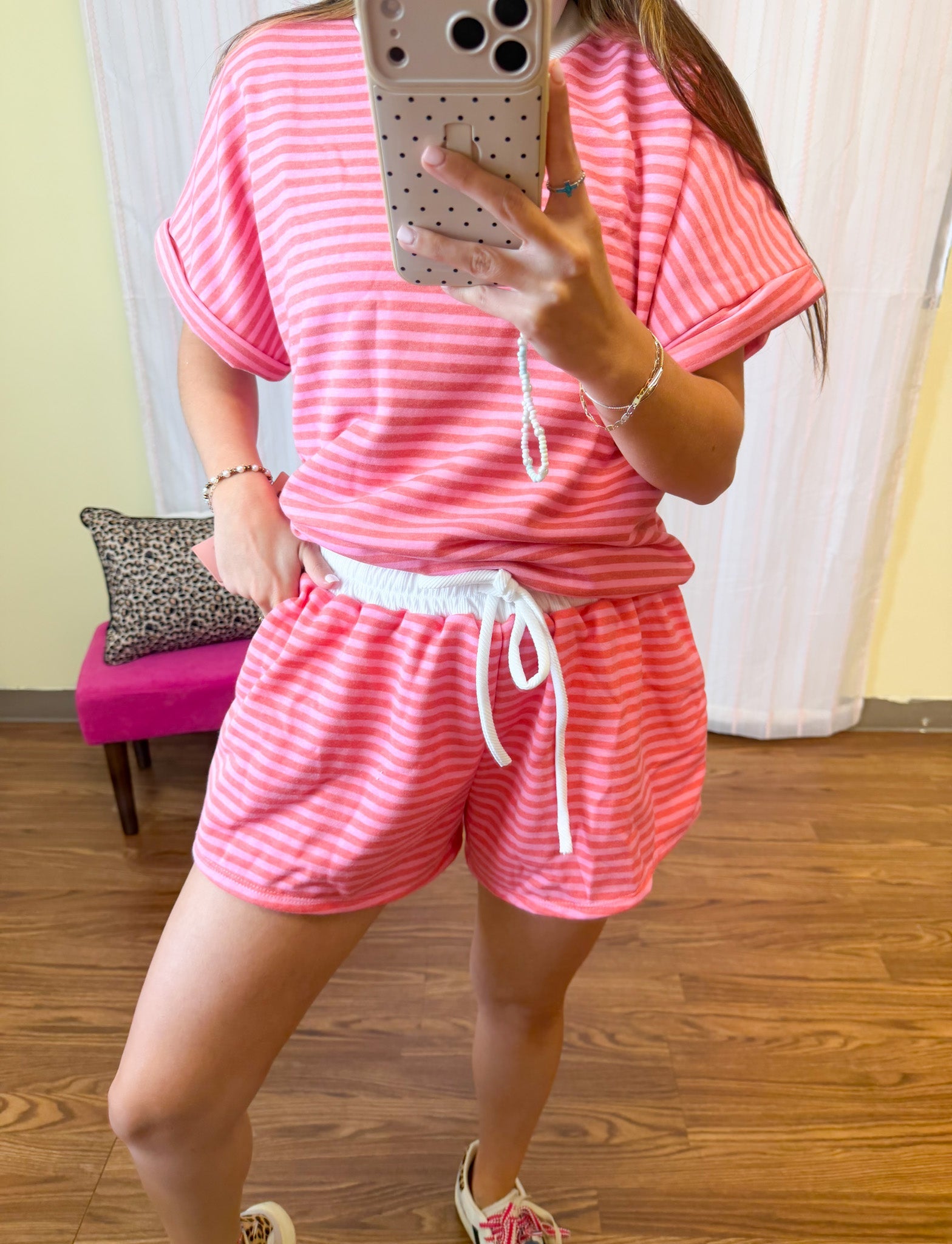 Ask Again Later Stripe Shorts -2 Colors