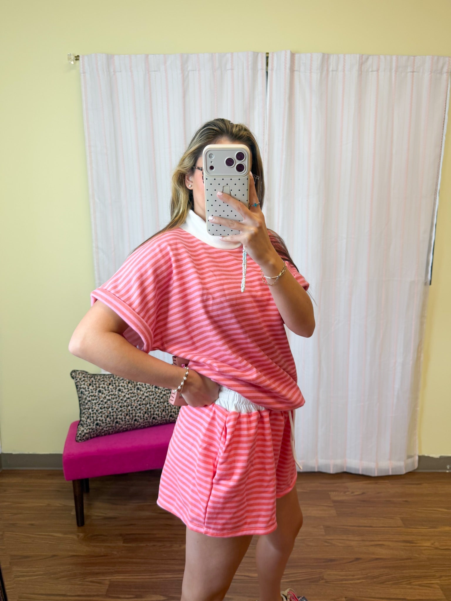 Ask Again Later Stripe Shorts -2 Colors