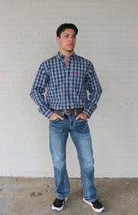 Ariat Men's Pro Navy Colston Button Down Shirt