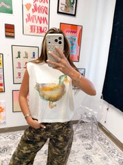 Another Mallard Muse Ivory Graphic Sleeveless Tee