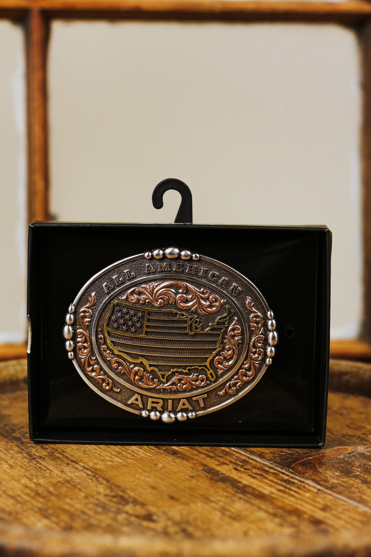 Ariat All American Antique Silver Oval Belt Buckle