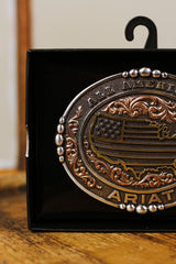 Ariat All American Antique Silver Oval Belt Buckle